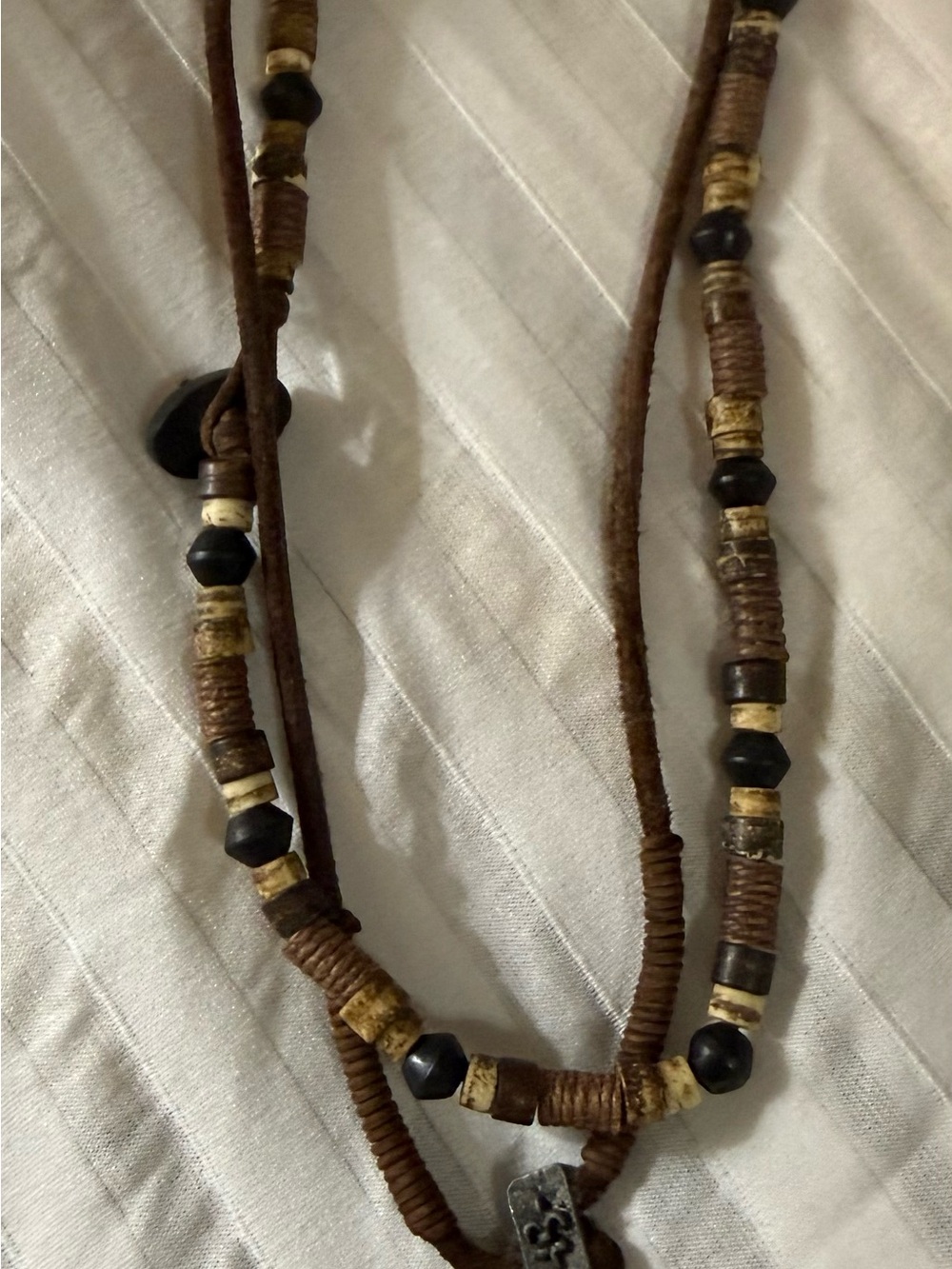Hard Rock Cafe Brown and Black Layered Beaded Necklace
